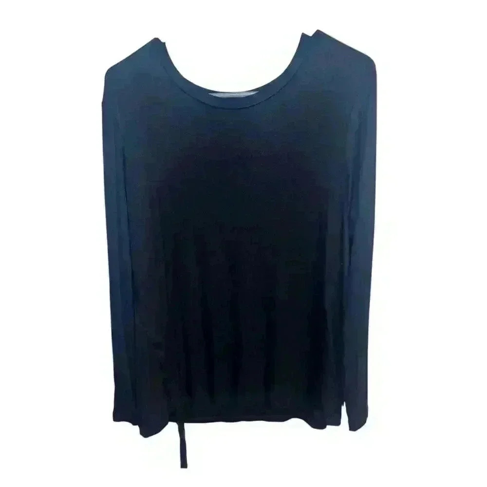 ALLSAINTS black  long sleeve sz L round Neck Minimalist Monochrome Casual